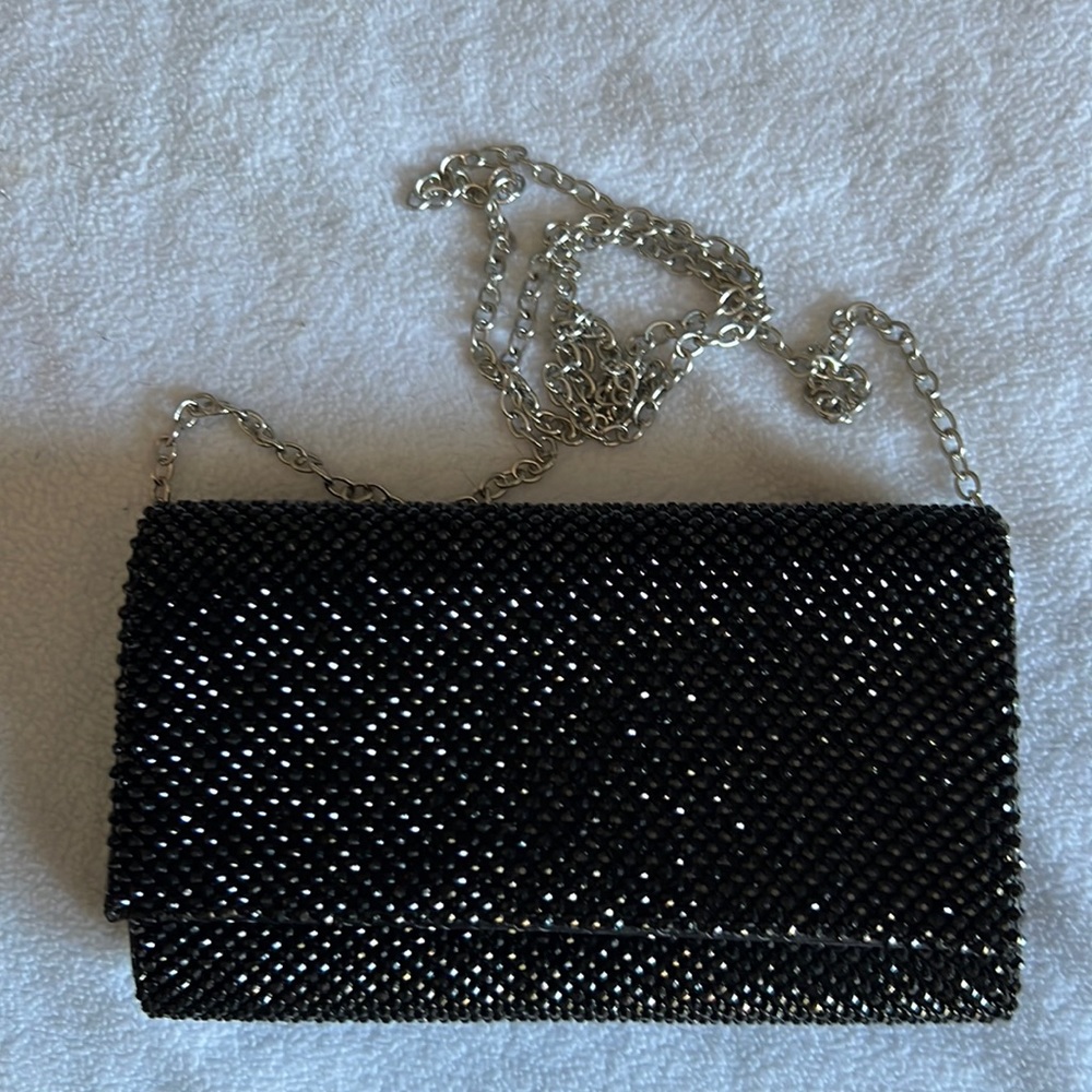 Lil black clutch handbag